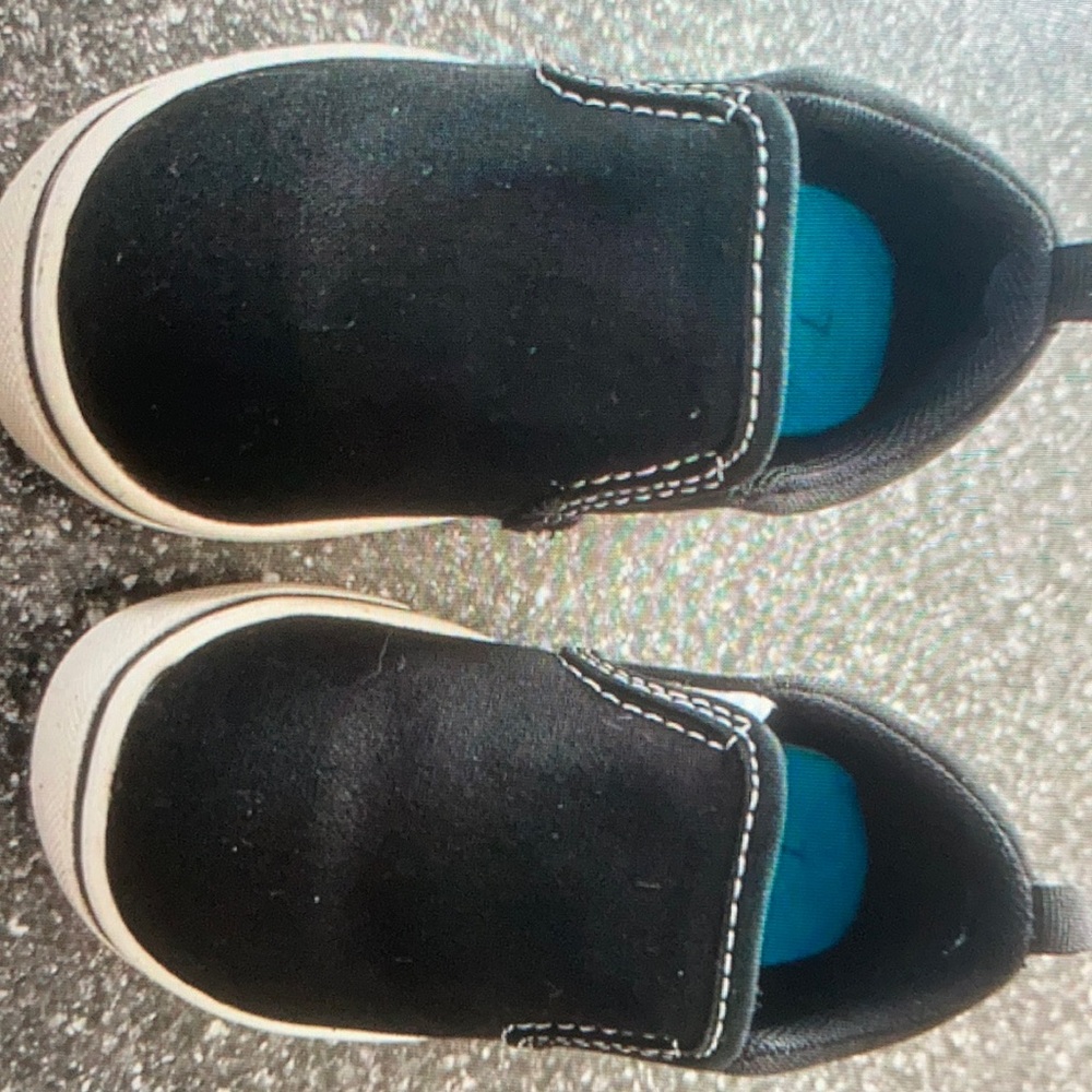 Black slip on kids shoes toddler